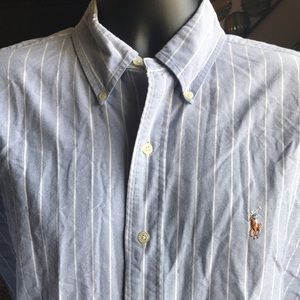 Polo by Ralph Lauren Blue Striped Casual Button Down Shirt